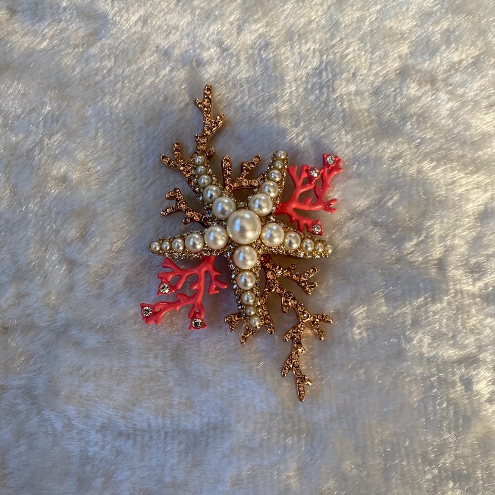 ☘️NWT Banana Republic Coral Brooch